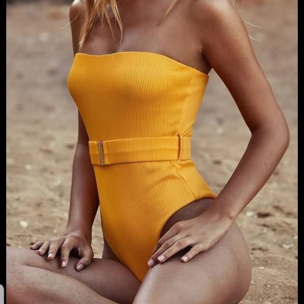 NWT one piece strapless swimsuit